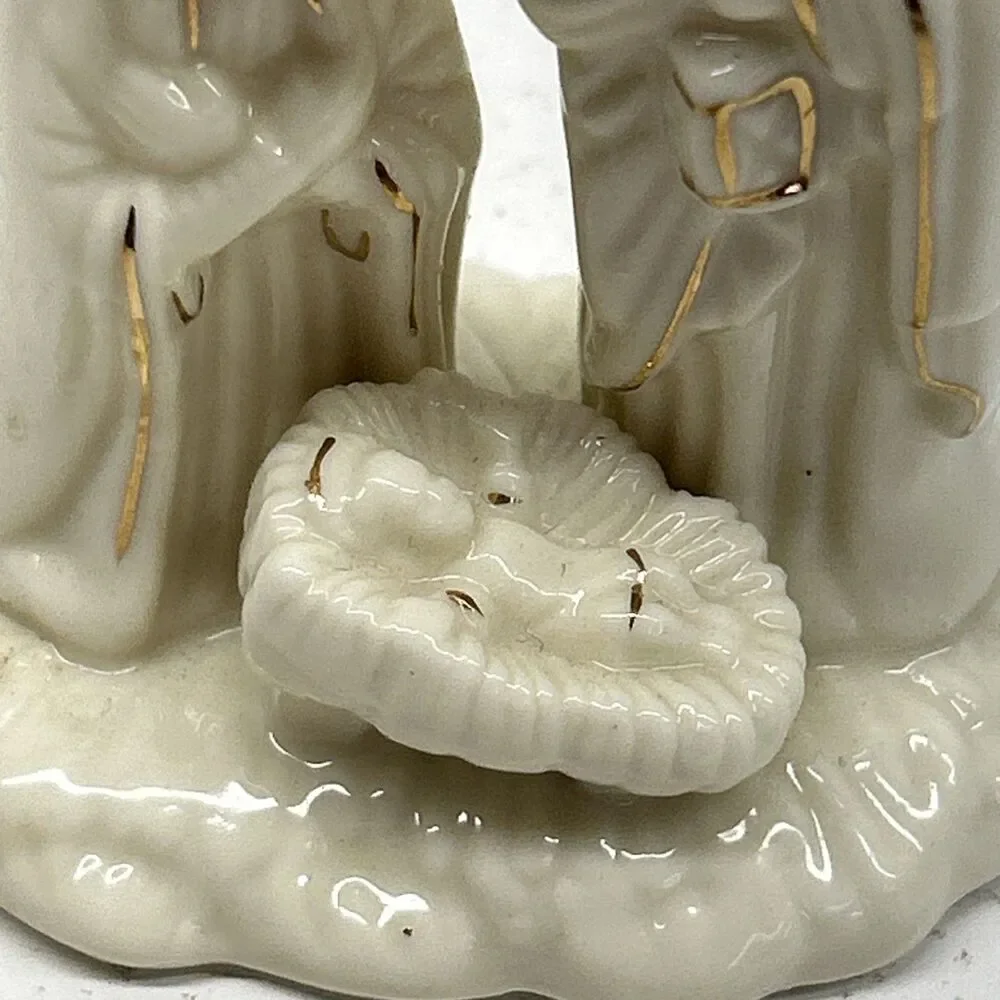 VTG Holy Family‎ Giftco Porcelain 3.5” Figurine Nativity